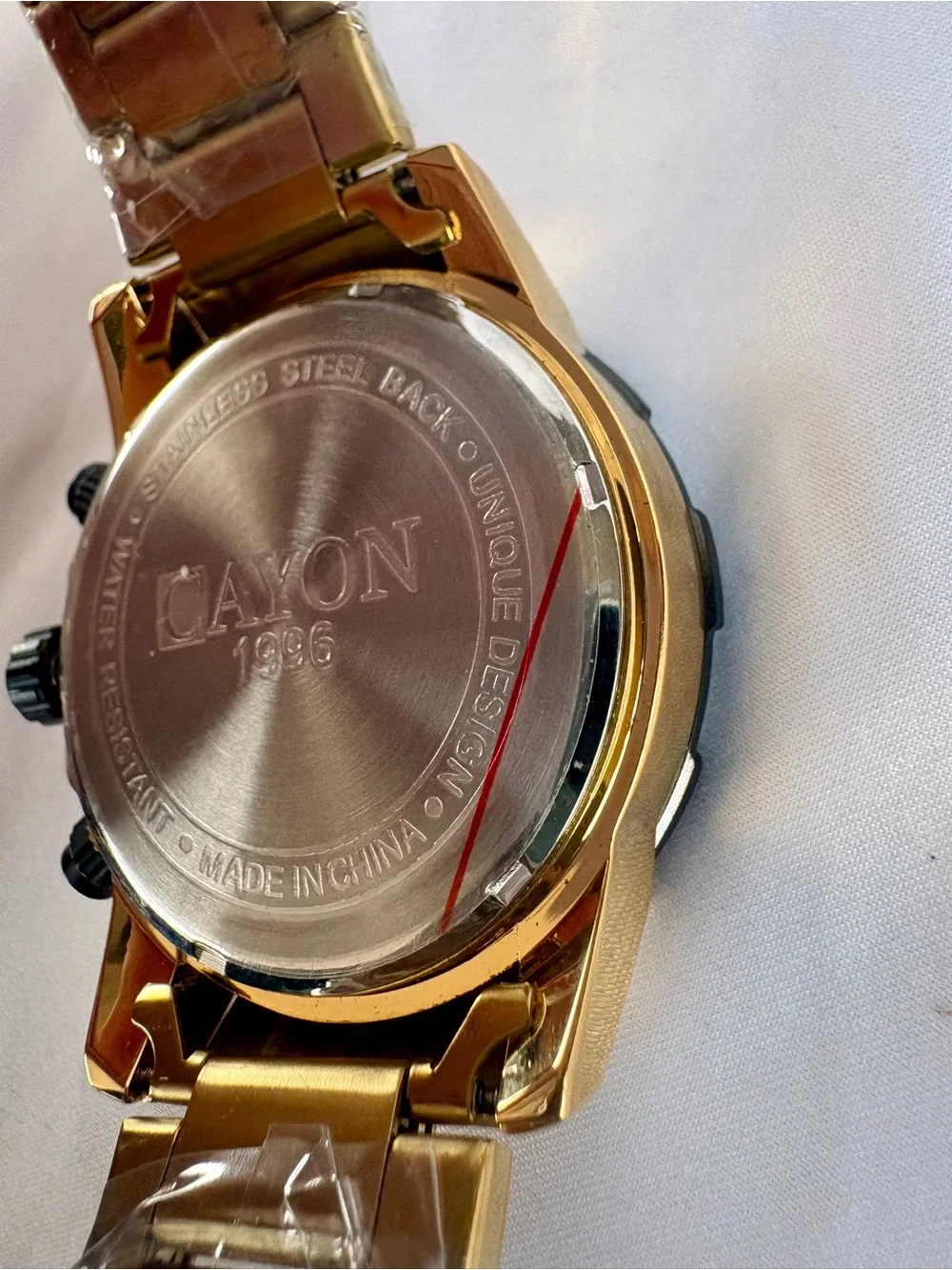 CAYON 1996 Gold-Tone Men's Watch